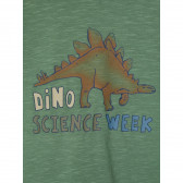 Памучна блуза с дълъг ръкав и щампа на динозавър, зелена Name it 218010 3