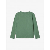 Блуза от органичен памук с джоб, зелена Name it 218036 2
