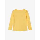 Блуза от органичен памук с графичен принт, жълта Name it 218060 2