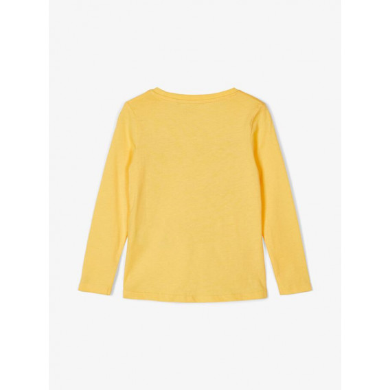 Блуза от органичен памук с графичен принт, жълта Name it 218060 2
