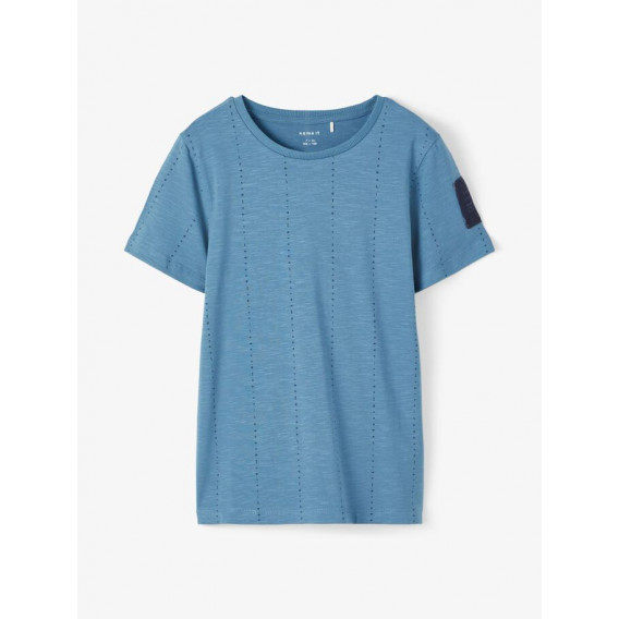 Тениска от органичен памук, синя Name it 218293 
