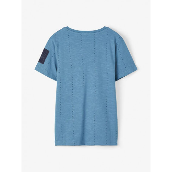 Тениска от органичен памук, синя Name it 218294 2