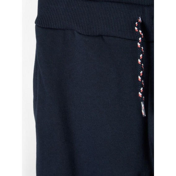 Панталон от органичен памук с връзки, тъмно син Name it 218383 3