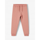 Панталон от органичен памук за бебе, розов Name it 218411 