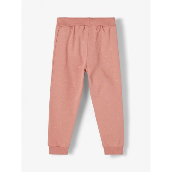 Панталон от органичен памук за бебе, розов Name it 218412 2
