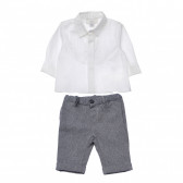 Комплект от две части - панталон и риза за бебе за момче син Chicco 218534 