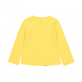 Памучна блуза с графичен принт, жълта Boboli 218906 2