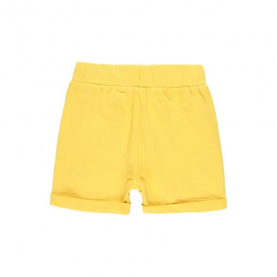 Памучни къси панталони с подгънати крачоли, жълти Boboli 219054 2