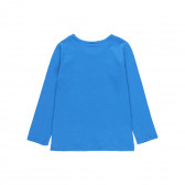 Памучен комплект блуза с дълъг ръкав и клин, сини Boboli 219172 5