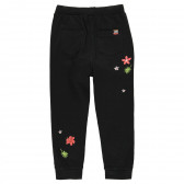 Памучен панталон с флорална щампа, черен Boboli 219202 2