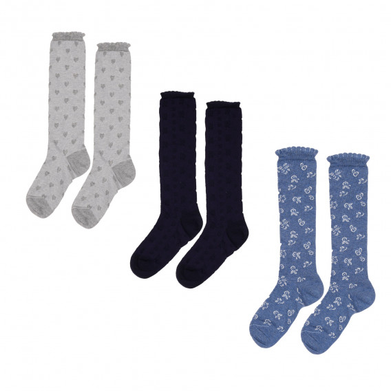 Комплект от 3 броя 3/4 чорапи за момче Chicco 219398 