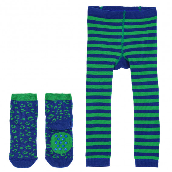 Комплект клин с чорапи за момиче зелен Chicco 219407 