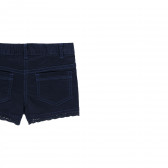 Памучни къси панталони с дантела в края на крачолите, тъмно сини Boboli 219442 4