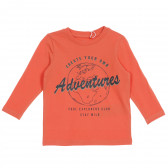 Блуза от органичен памук с графичен принт за бебе, оранжева Name it 219555 