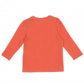 Блуза от органичен памук с графичен принт за бебе, оранжева Name it 219558 4
