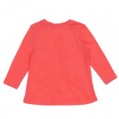 Блуза с дълъг ръкав от органичен памук за бебе в коралов цвят Name it 219585 4