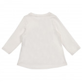 Блуза с дълъг ръкав от органичен памук за бебе, бяла Name it 219589 4