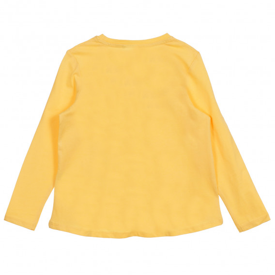 Блуза от органичен памук с графичен принт, жълта Name it 219593 4