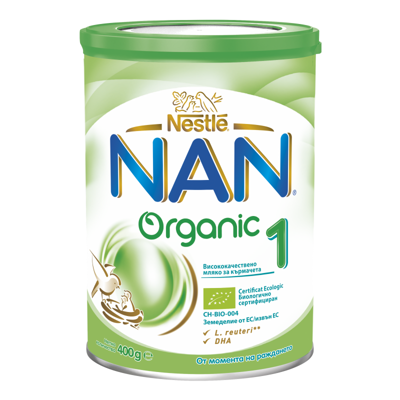Мляко за кърмачета NAN Organic 1, новородени, кутия 400 гр.  219917