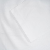 Памучна блуза с надпис и флорален принт, бяла Benetton 221070 3