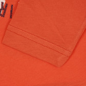 Памучна блуза с щампа за бебе, оранжева Benetton 221173 3