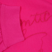 Памучна блуза с разкроени ръкави, розова Benetton 221225 3