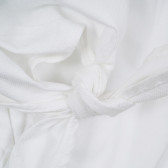 Памучна блуза с дълъг ръкав и копчета, бяла Benetton 221272 2