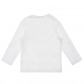 Памучна блуза с щампа на Spiderman, бяла Benetton 221366 4