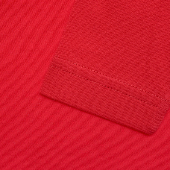 Памучна блуза с щампа на Spiderman за бебе, червена Benetton 221369 3