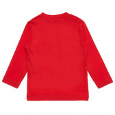 Памучна блуза с щампа на Spiderman за бебе, червена Benetton 221370 4