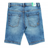 Дънков къс панталон с износен ефект, син Benetton 221444 3