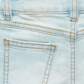 Къси дънкови панталони с подгънати крачоли, светло сини Benetton 221461 4