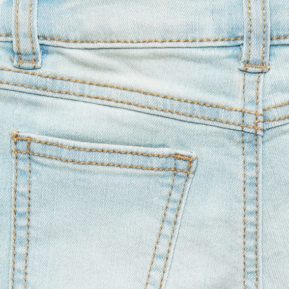 Къси дънкови панталони с подгънати крачоли, светло сини Benetton 221461 4