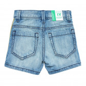 Дънков къс панталон с протрит ефект, син Benetton 221487 3