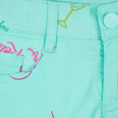 Памучни къси панталони с графичен принт за бебе, светло сини Benetton 221502 2