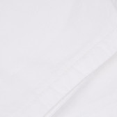 Памучни къси панталони с текстилен колан, бели Benetton 221507 3