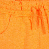 Памучен къс панталон с подгънати крачоли за бебе, оранжев Benetton 221534 2