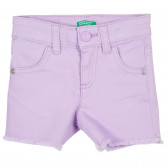 Къси дънкови панталони, лилави Benetton 221561 