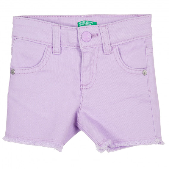 Къси дънкови панталони, лилави Benetton 221561 