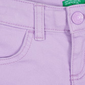 Къси дънкови панталони, лилави Benetton 221562 2