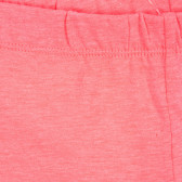 Памучен къс панталон с декоративни кантове, розов Benetton 221593 2