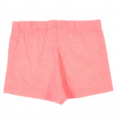 Памучен къс панталон с декоративни кантове, розов Benetton 221595 4