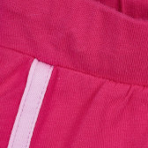 Памучни къси панталони със светло розови кантове Benetton 221689 2