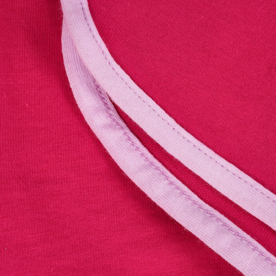 Памучни къси панталони със светло розови кантове Benetton 221690 3