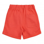 Памучен къс панталон с подгънати крачоли, оранжев Benetton 221781 3