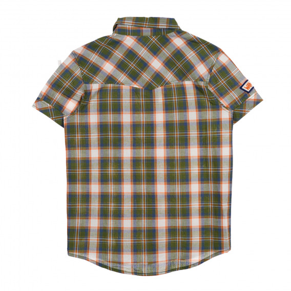 Памучна карирана риза с апликация Benetton 221835 3