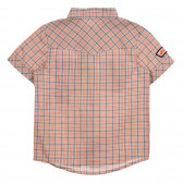 Памучна карирана риза с апликация, многоцветна Benetton 221841 3