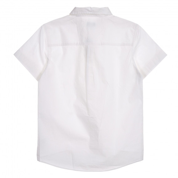Памучна риза с къс ръкав,  бяла Benetton 221901 3