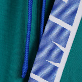 Памучен къс панталон със сини акценти, зелен Benetton 221958 2