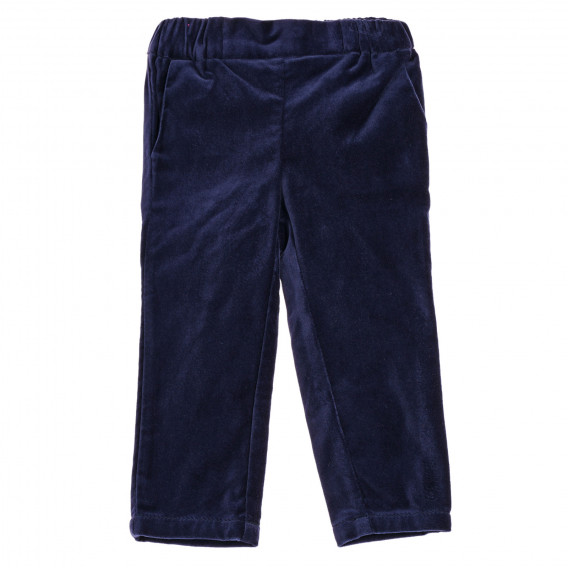 Памучен панталон с ластична талия, син Benetton 221969 